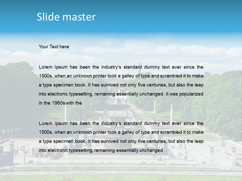 Monument Frognerpark Tourism PowerPoint Template