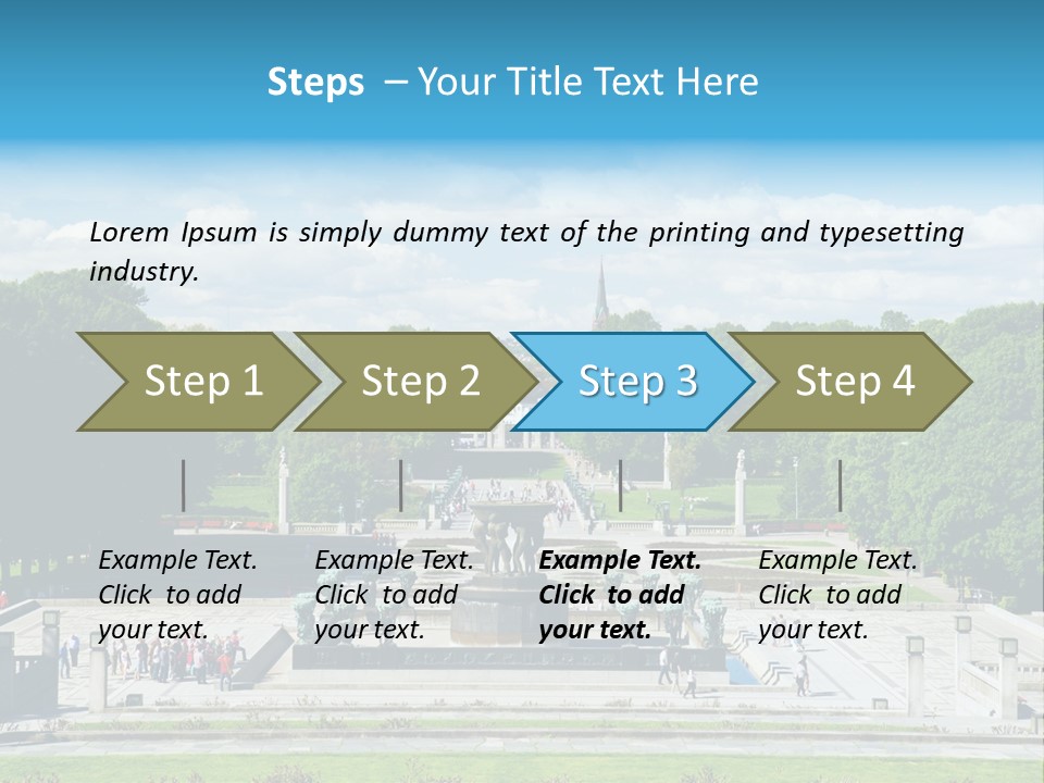Monument Frognerpark Tourism PowerPoint Template