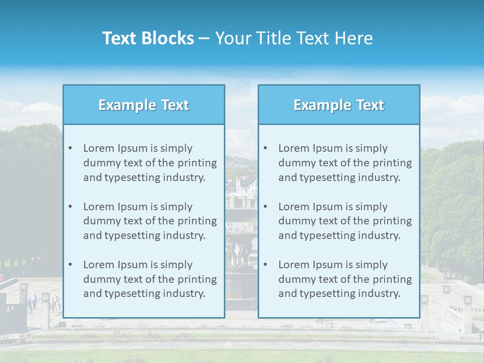 Monument Frognerpark Tourism PowerPoint Template