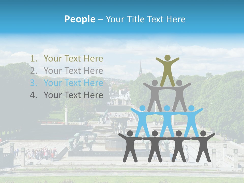 Monument Frognerpark Tourism PowerPoint Template