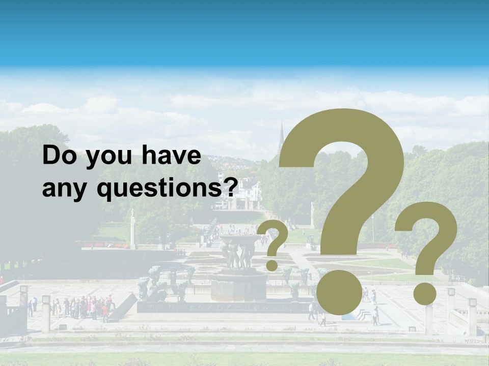 Monument Frognerpark Tourism PowerPoint Template