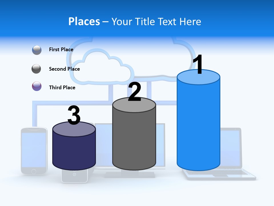 File Cloud Storage Network PowerPoint Template