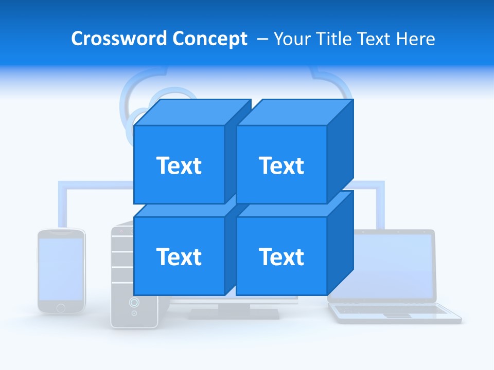 File Cloud Storage Network PowerPoint Template