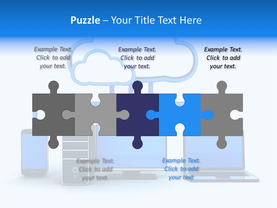 File Cloud Storage Network PowerPoint Template