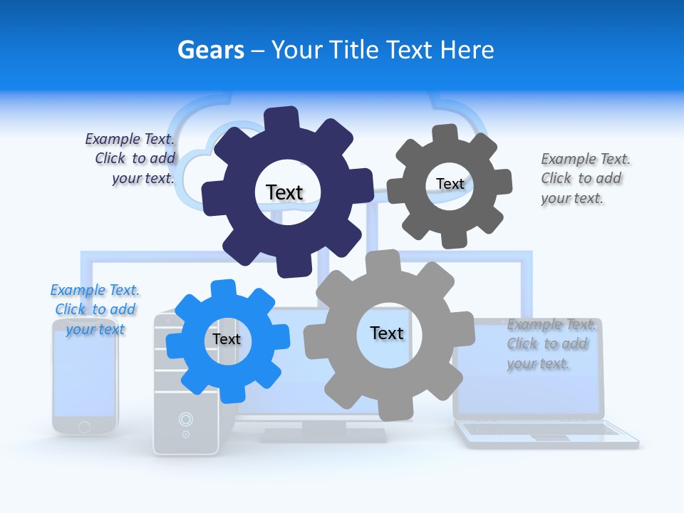 File Cloud Storage Network PowerPoint Template