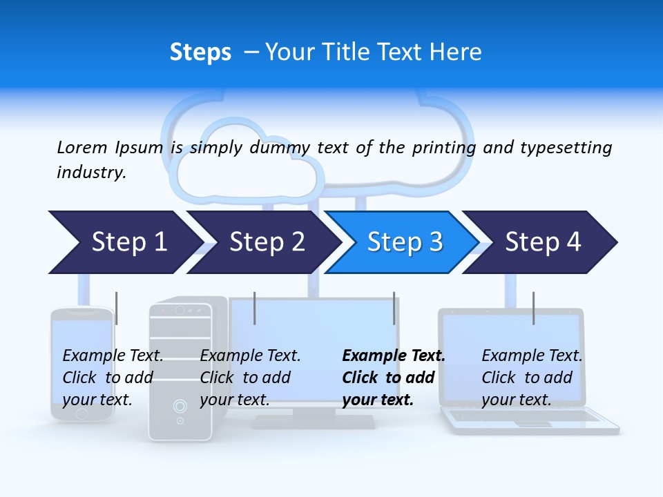File Cloud Storage Network PowerPoint Template