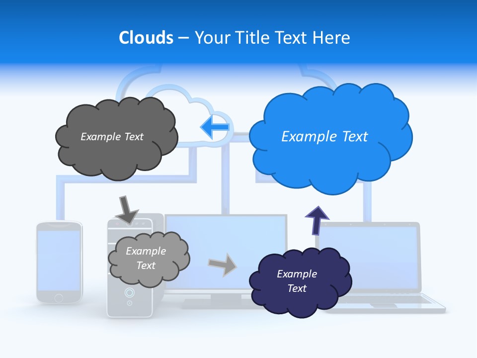 File Cloud Storage Network PowerPoint Template