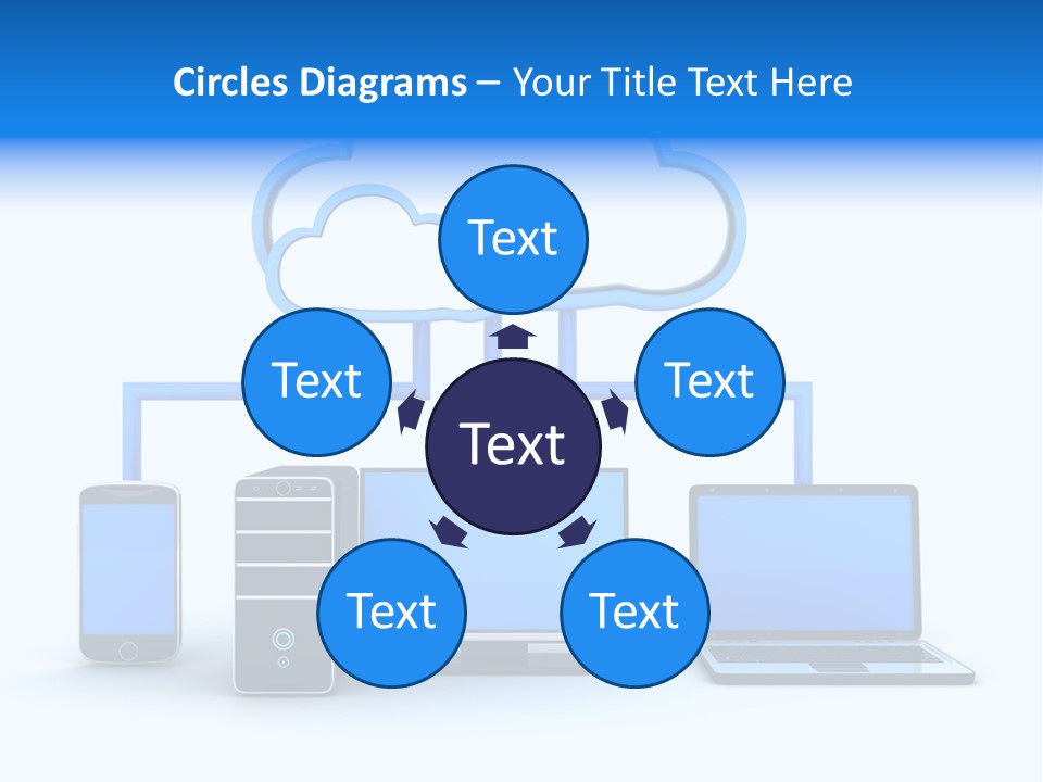 File Cloud Storage Network PowerPoint Template