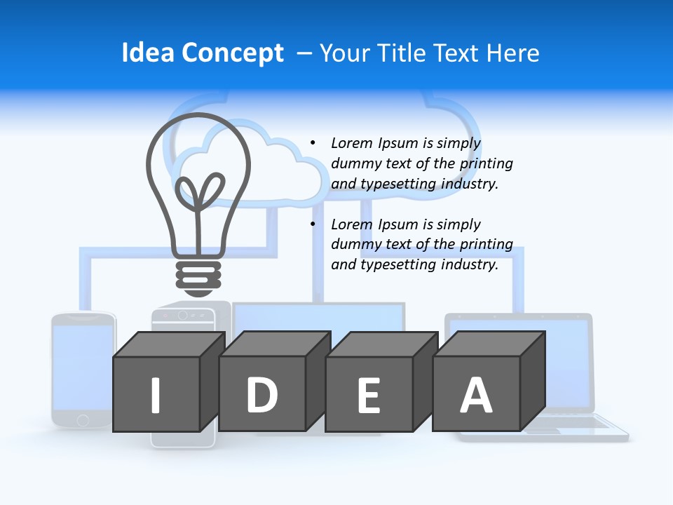 File Cloud Storage Network PowerPoint Template