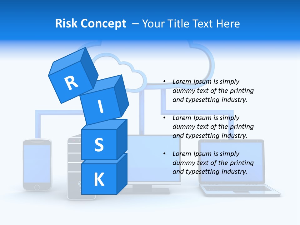 File Cloud Storage Network PowerPoint Template