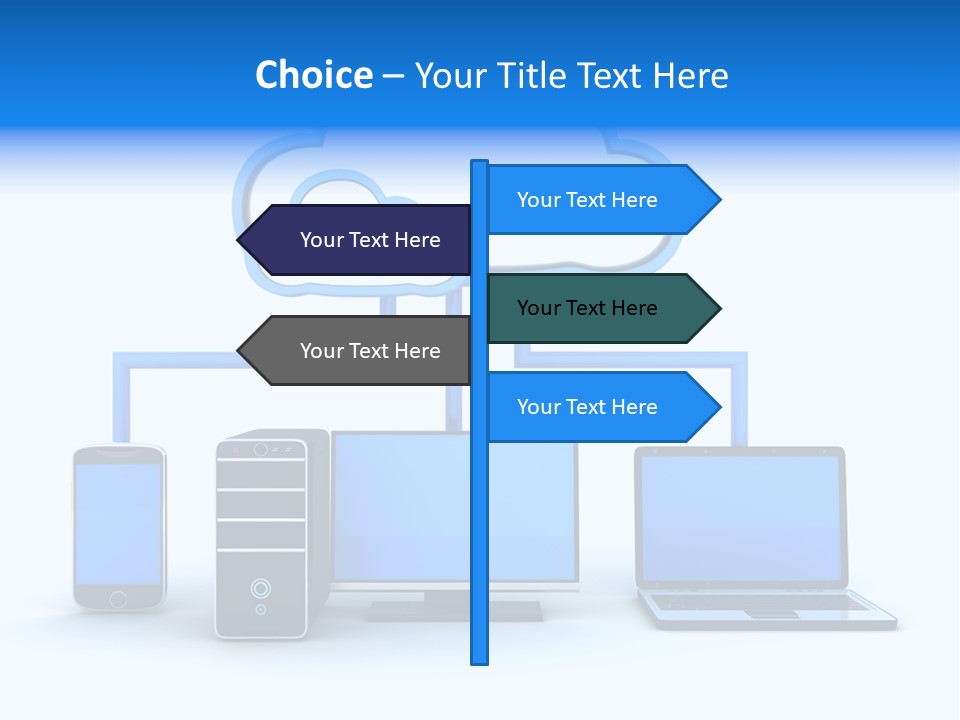 File Cloud Storage Network PowerPoint Template