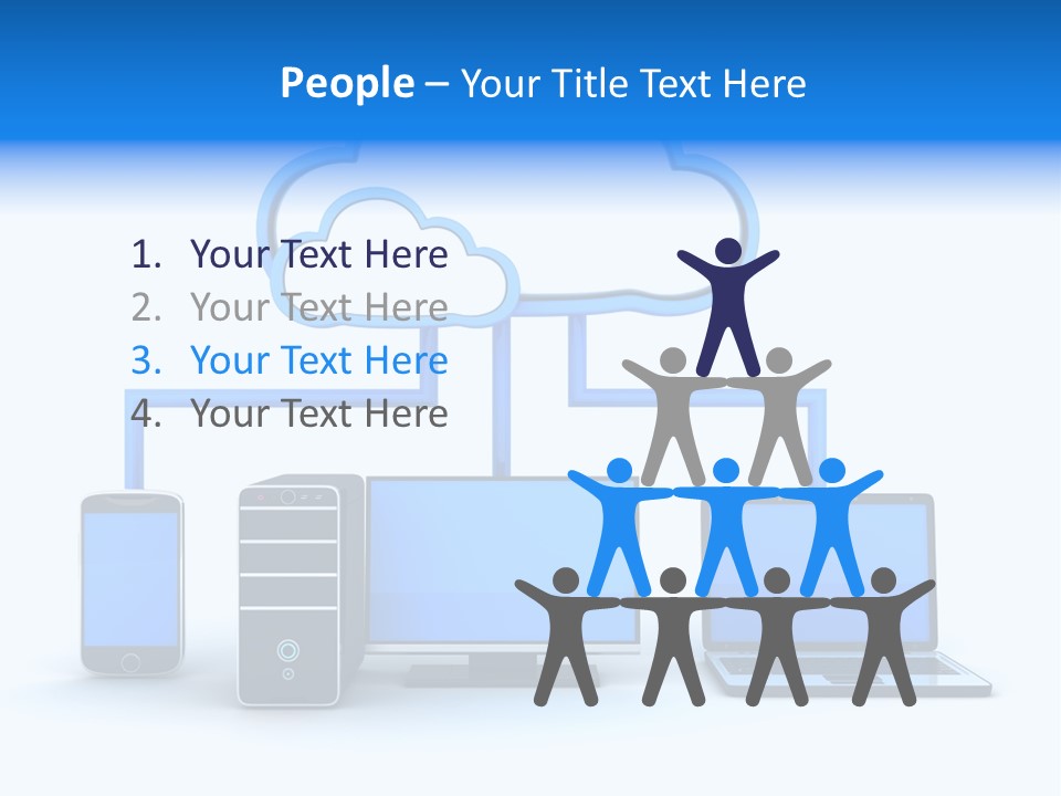 File Cloud Storage Network PowerPoint Template