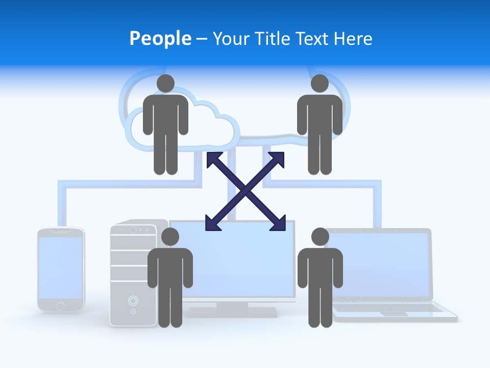 File Cloud Storage Network PowerPoint Template