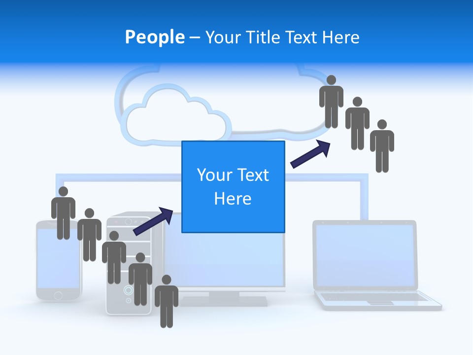 File Cloud Storage Network PowerPoint Template