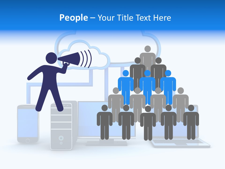 File Cloud Storage Network PowerPoint Template