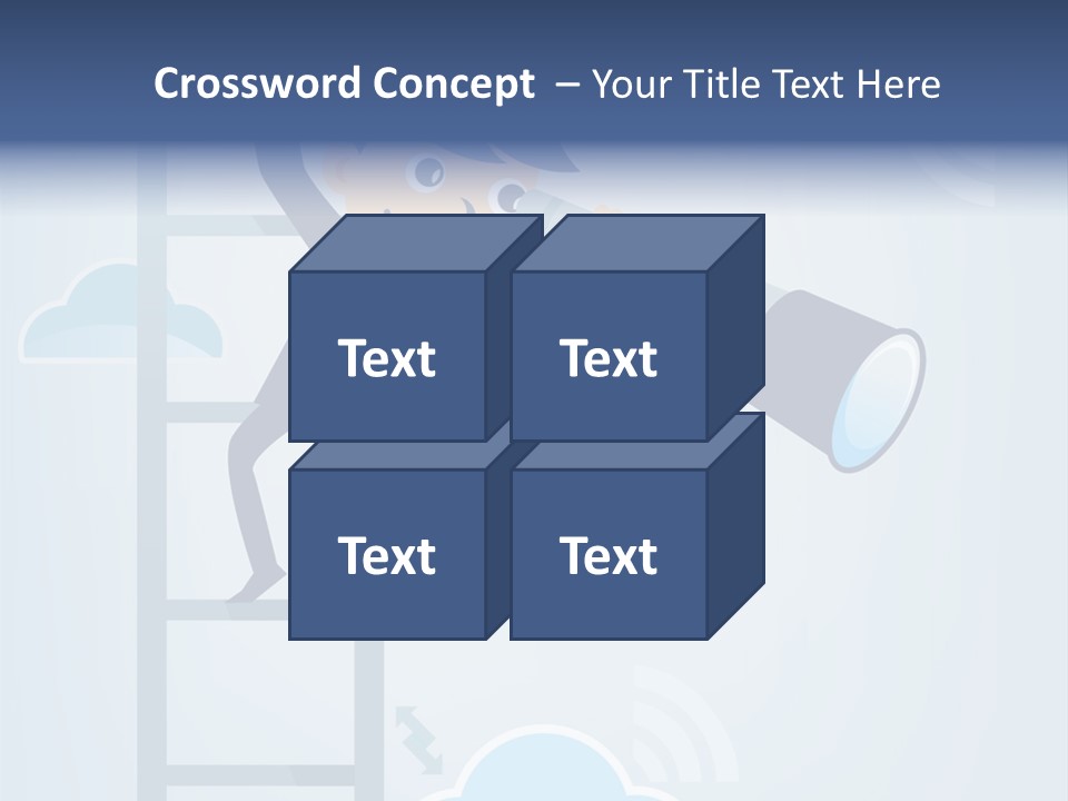 Stair Cooperation Planning PowerPoint Template