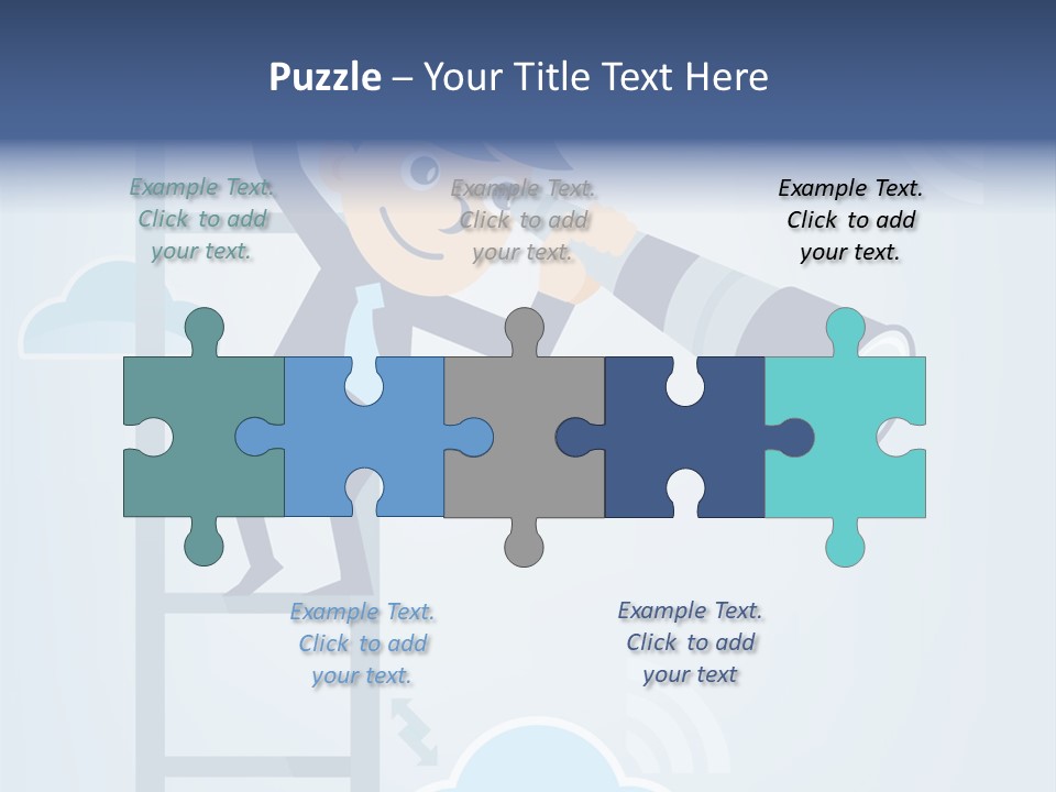 Stair Cooperation Planning PowerPoint Template