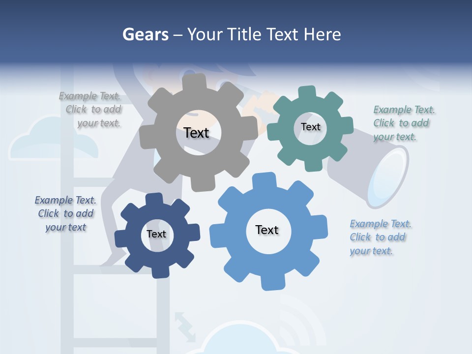 Stair Cooperation Planning PowerPoint Template