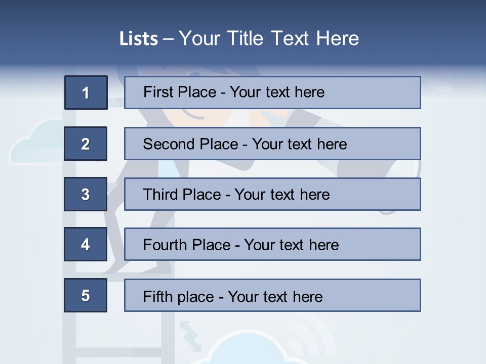 Stair Cooperation Planning PowerPoint Template