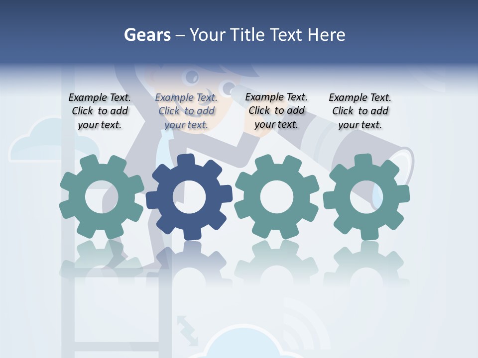 Stair Cooperation Planning PowerPoint Template