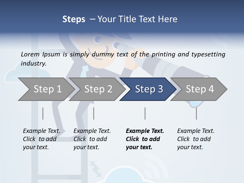 Stair Cooperation Planning PowerPoint Template