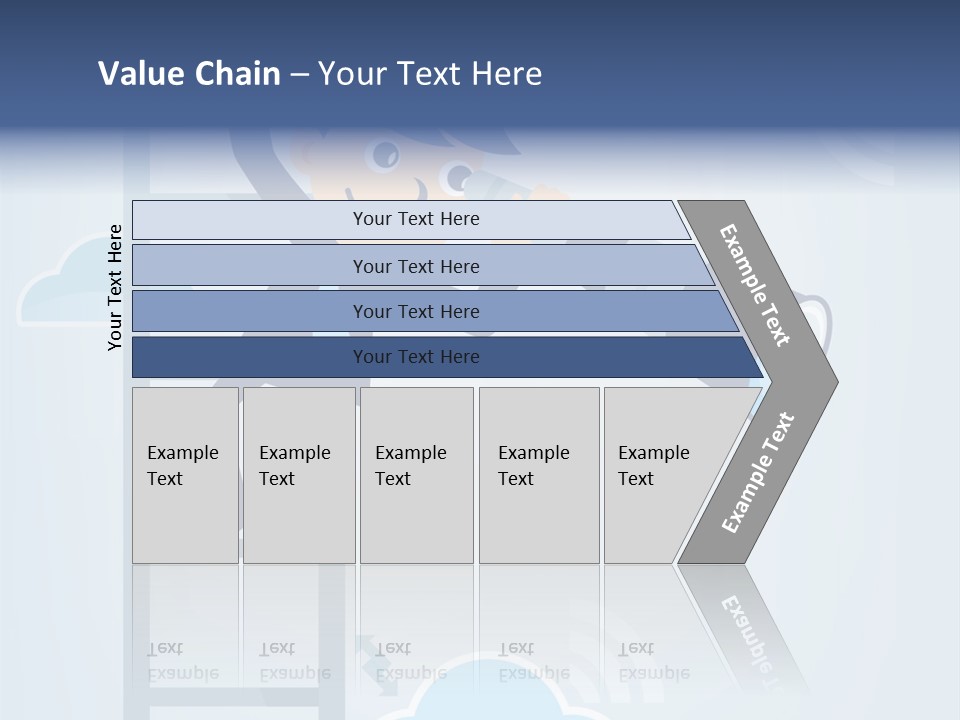 Stair Cooperation Planning PowerPoint Template