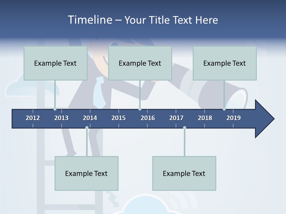 Stair Cooperation Planning PowerPoint Template