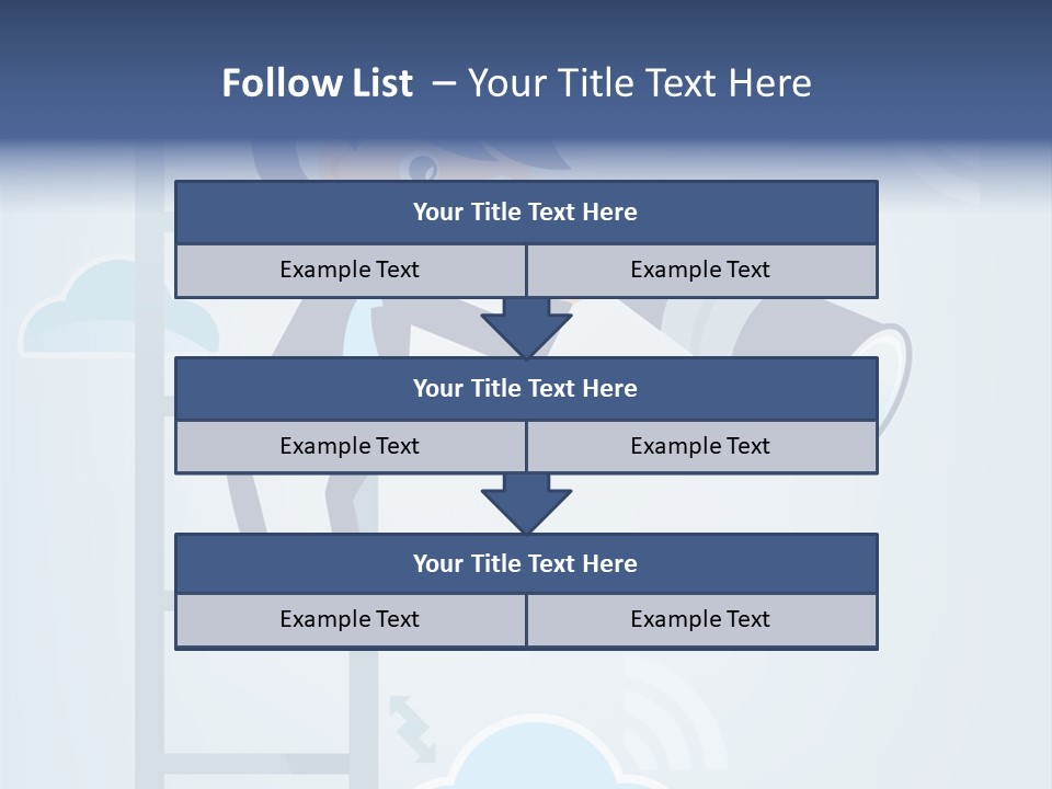 Stair Cooperation Planning PowerPoint Template