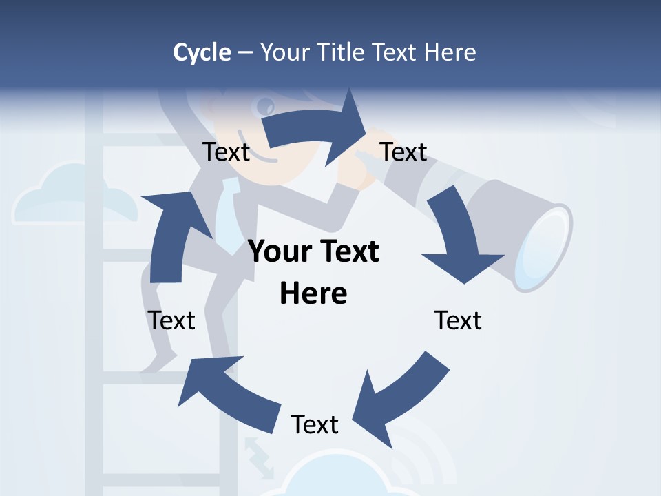 Stair Cooperation Planning PowerPoint Template
