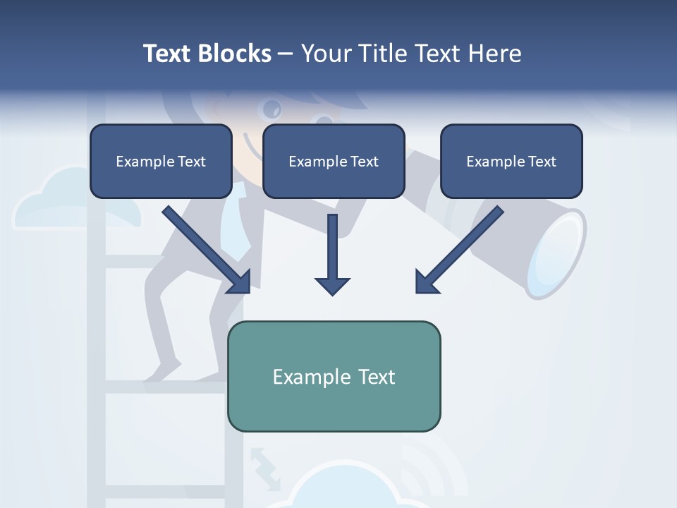 Stair Cooperation Planning PowerPoint Template