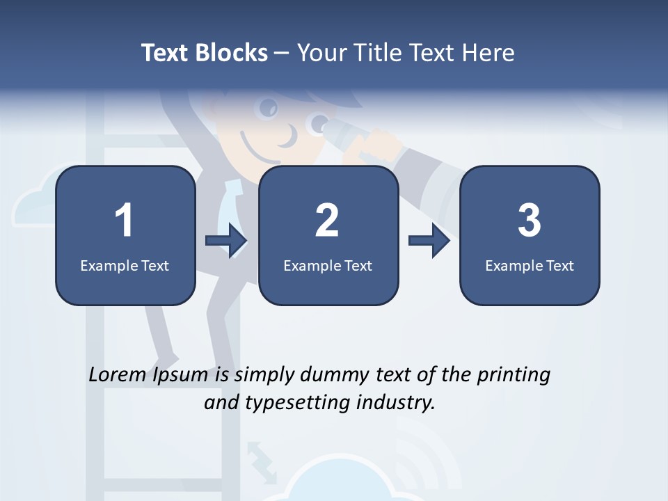 Stair Cooperation Planning PowerPoint Template
