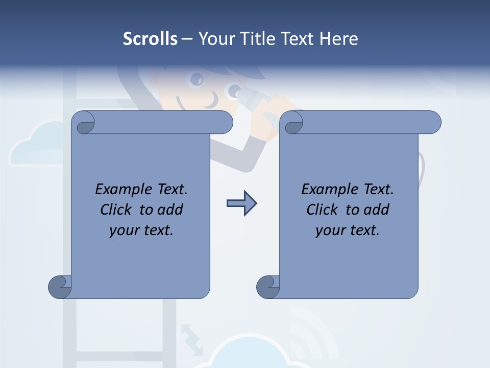 Stair Cooperation Planning PowerPoint Template