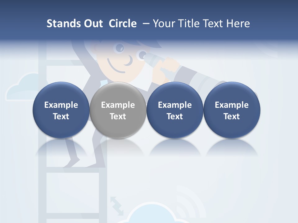 Stair Cooperation Planning PowerPoint Template