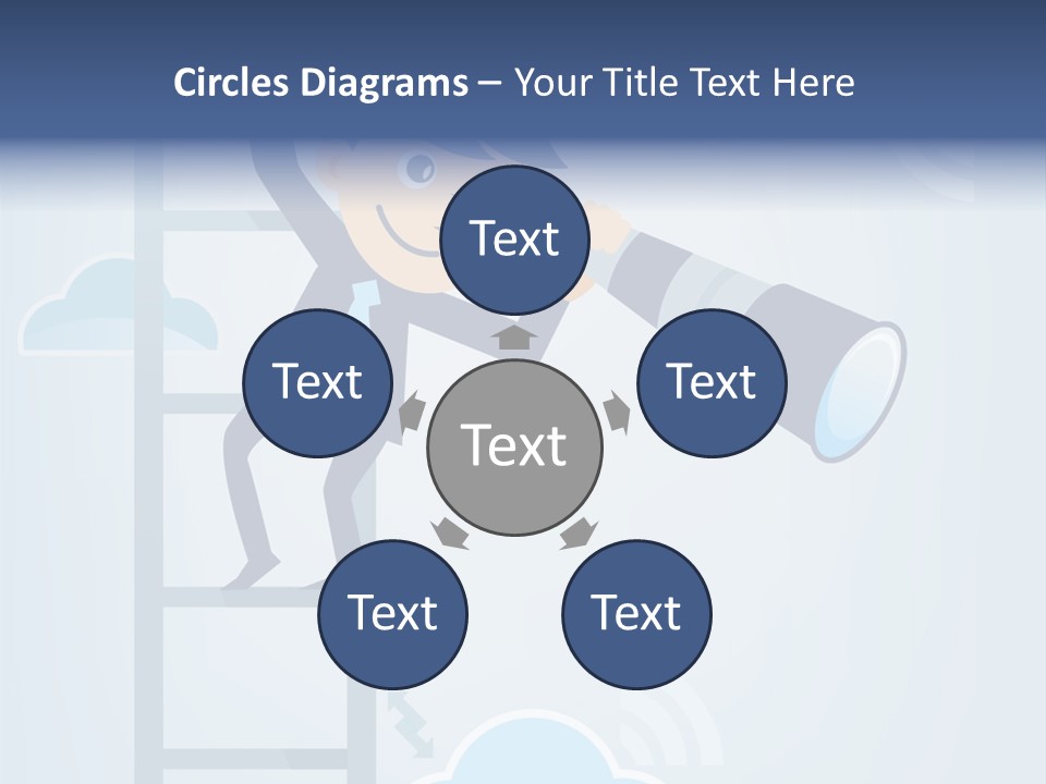Stair Cooperation Planning PowerPoint Template