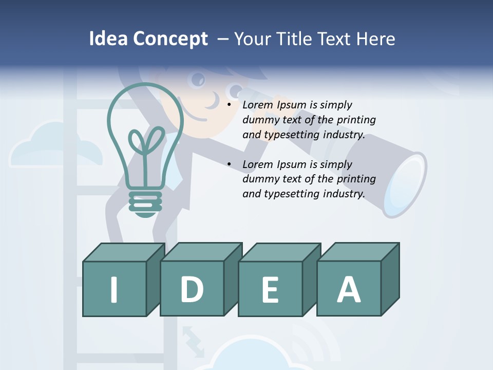 Stair Cooperation Planning PowerPoint Template
