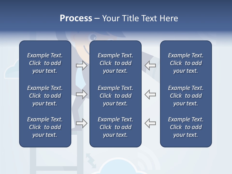 Stair Cooperation Planning PowerPoint Template
