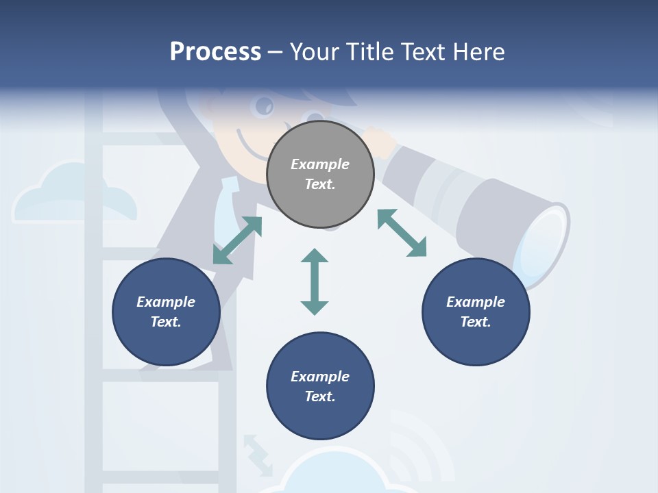 Stair Cooperation Planning PowerPoint Template
