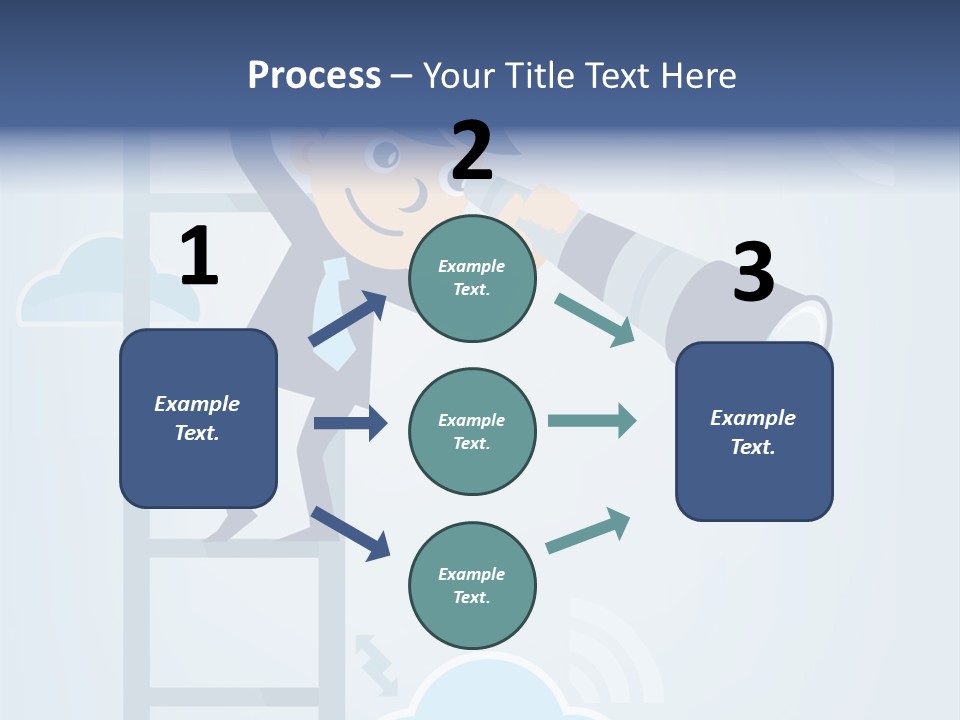 Stair Cooperation Planning PowerPoint Template