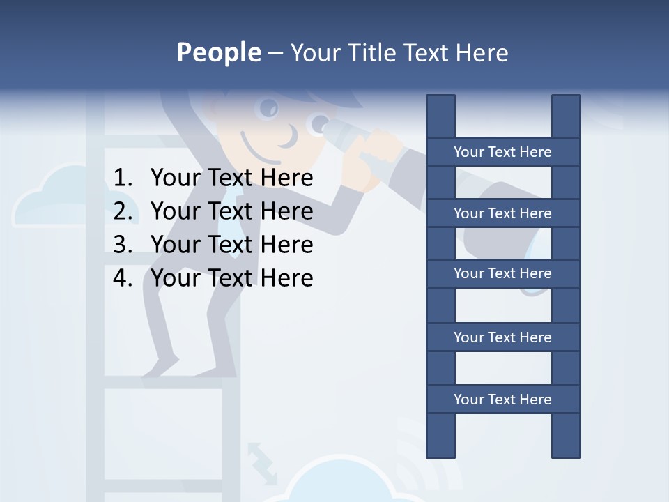 Stair Cooperation Planning PowerPoint Template