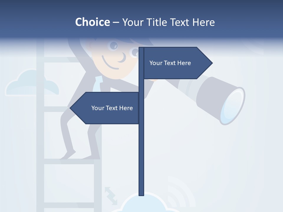 Stair Cooperation Planning PowerPoint Template