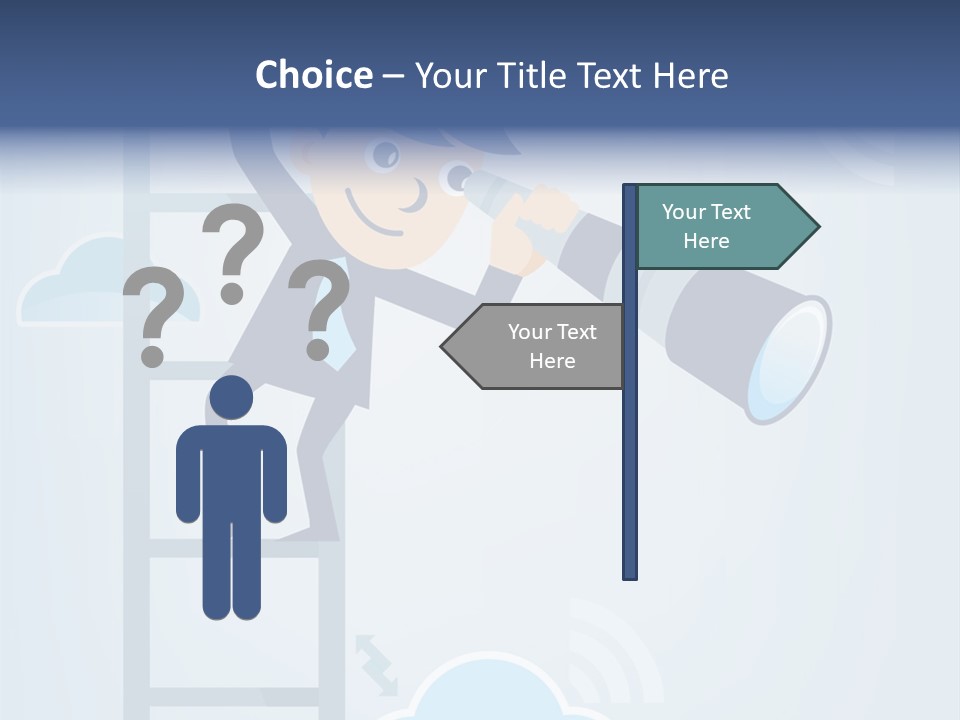 Stair Cooperation Planning PowerPoint Template