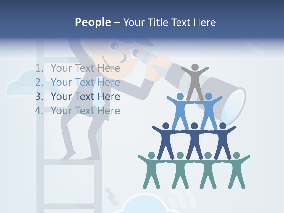 Stair Cooperation Planning PowerPoint Template