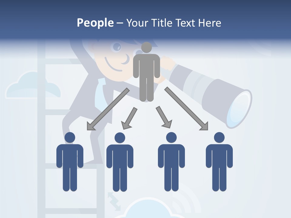 Stair Cooperation Planning PowerPoint Template