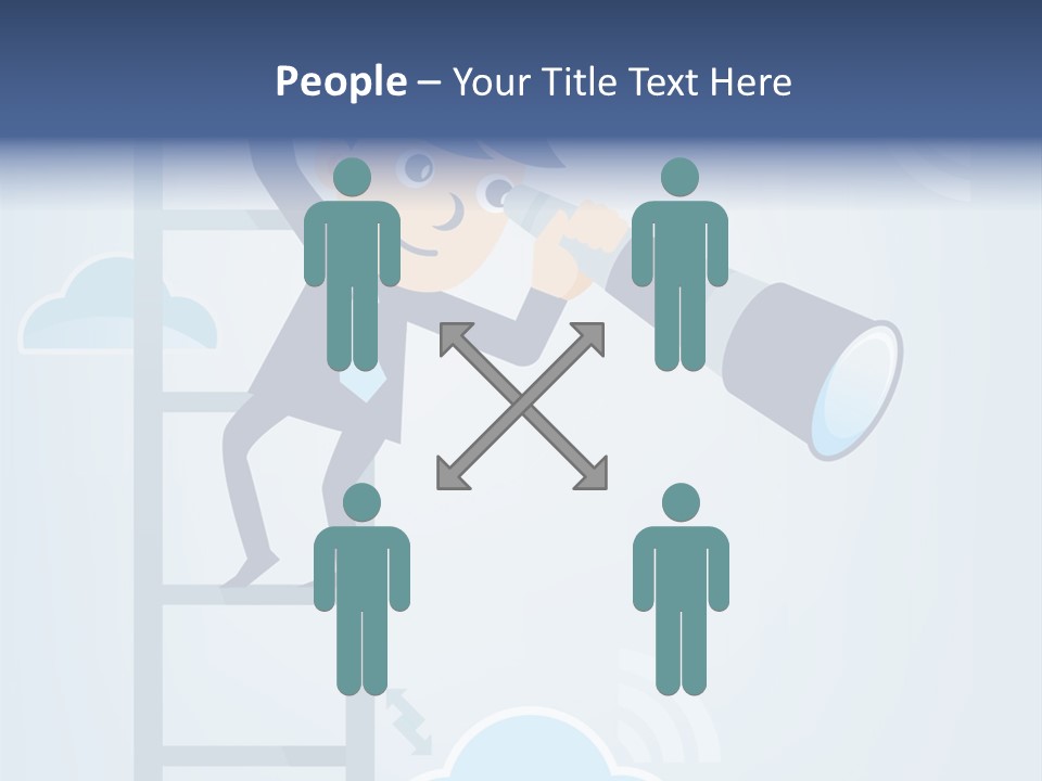 Stair Cooperation Planning PowerPoint Template