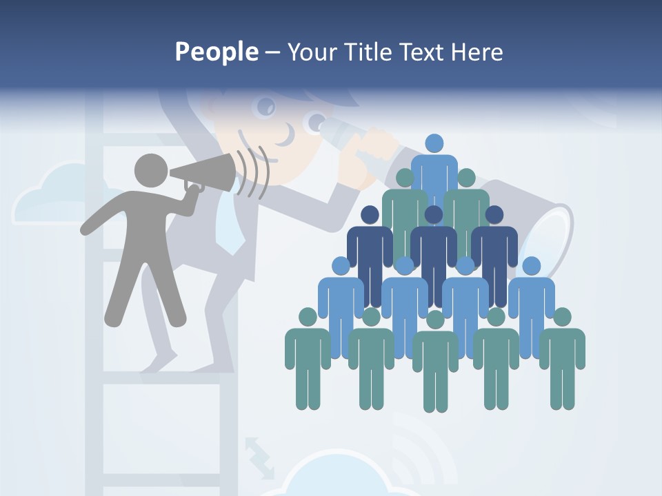 Stair Cooperation Planning PowerPoint Template