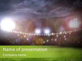 Arena Bright Glitter PowerPoint Template