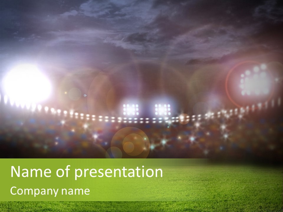 Arena Bright Glitter PowerPoint Template