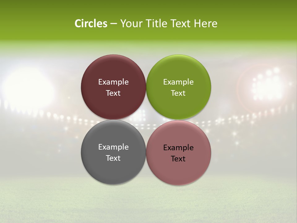 Arena Bright Glitter PowerPoint Template