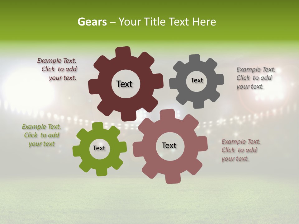 Arena Bright Glitter PowerPoint Template