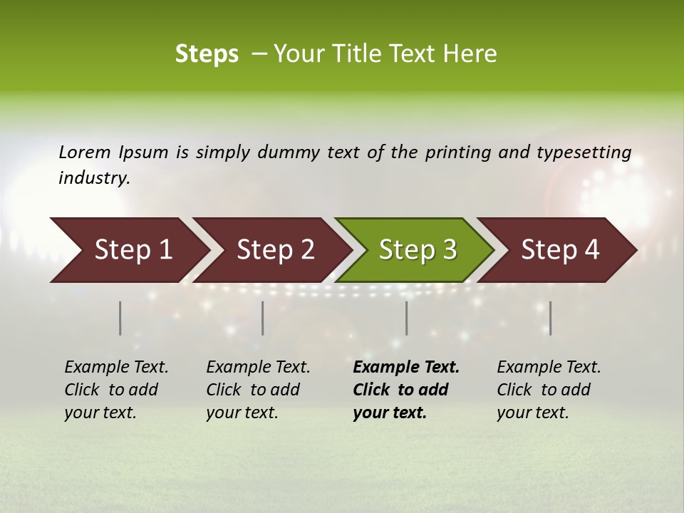 Arena Bright Glitter PowerPoint Template